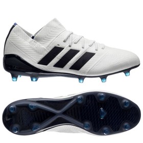 Детские бутсы adidas Nemeziz 18.1 FG/AG White/Blue #grai.com.ua