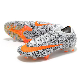Бутсы Nike Mercurial Vapor XIII Elite FG CR7 Safari White/Total Orange/Black LIMITED EDITION #grai.com.ua