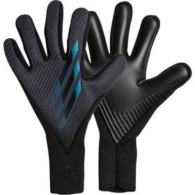 Вратарские перчатки Adidas X Pro Grey Six/Black/Signal Cyan #grai.com.ua