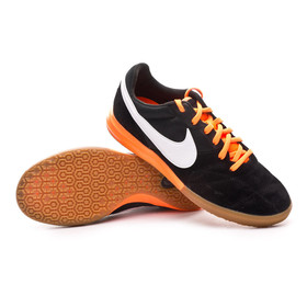 Футзалки Nike Tiempo Premier II Sala Black/Dutch Orange/White #grai.com.ua