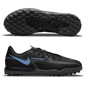 Детские сороконожки Nike Phantom GT 2 Academy TF Black/Iron Grey/University Blue #grai.com.ua