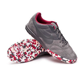 Футзалки Nike Tiempo Premier II Sala Iron Grey/Cardinal Red #grai.com.ua
