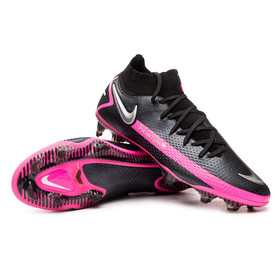 Бутсы Nike Phantom GT Elite DF FG Black/Metallic Silver/Pink Blast #grai.com.ua