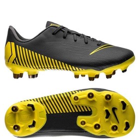 Детские бутсы Nike Mercurial Vapor 12 Academy MG Dark Grey/Yellow #grai.com.ua