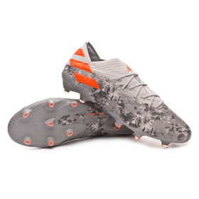 Бутсы adidas Nemeziz 19.1 FG/AG Grey two/Solar orange/Chalk white #grai.com.ua
