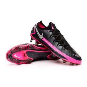 Бутсы Nike Phantom GT Elite FG Black/Metallic Silver/Pink Blast #grai.com.ua