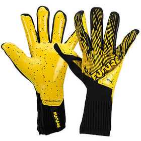 Вратарские перчатки Puma Future Grip Hybrid 5.1 Black/Yellow #grai.com.ua