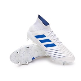 Бутсы adidas Predator 19.1 SG White/Blue #grai.com.ua