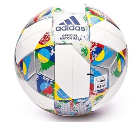 Футбольный мяч Adidas UEFA Nations League OMB 2018/19 White/Silver Metallic/Multicolor #grai.com.ua