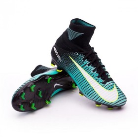 Детские бутсы Nike Mercurial Superfly V FG WMNS Light Aqua/Black/Volt #grai.com.ua