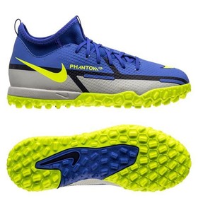 Детские сороконожки Nike Phantom GT2 Academy DF TF Sapphire/Volt/Grey Fog/Blue Void
