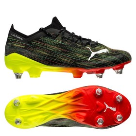Бутсы PUMA Ultra 1.2 SG Black/White/Yellow #grai.com.ua