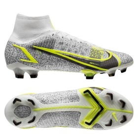 Бутсы Nike Mercurial Superfly 8 Elite FG White/Black/Metallic Silver/Volt #grai.com.ua