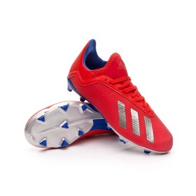 Детские бутсы adidas X 18.3 FG Red/Silver/Blue #grai.com.ua
