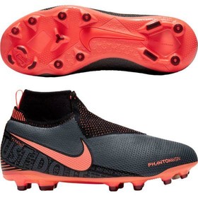 Детские бутсы Nike Phantom Vision Elite DF MG Dark Grey/Mango/Black #grai.com.ua