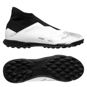 Детские сороконожки adidas Predator 20.3 Laceless TF White/Silver Metallic/Core Black #grai.com.ua