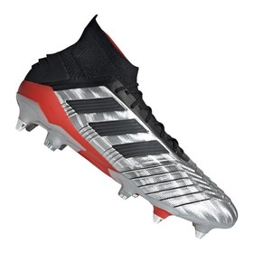 Бутсы adidas Predator 19.1 SG Silver/Black/Red Бутсы adidas Predator 19.1 SG Silver/Black/Red