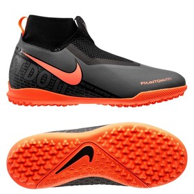 Детские сороконожки Nike Phantom Vision Academy DF TF Dark Grey/Mango/Black #grai.com.ua