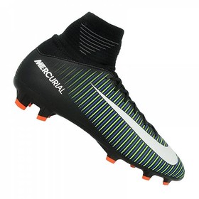 Детские бутсы Nike Mercurial Superfly V FG Black/White/Green #grai.com.ua