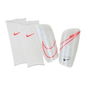 Футбольные щитки Nike Mercurial Lite White/Black/Laser Crimson #grai.com.ua