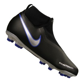 Детские бутсы Nike Phantom Vision Academy DF MG Black/Silver/Blue #grai.com.ua