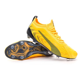 Бутсы Puma One 20.1 FG/AG Ultra Yellow/Black/Orange Alert #grai.com.ua