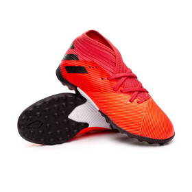 Детские бутсы Adidas Nemeziz 19.3 TF Signal Coral/Core Black/Glory Red #grai.com.ua