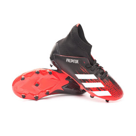 Детские бутсы adidas Predator 20.3 FG Core Black/White/Active Red #grai.com.ua