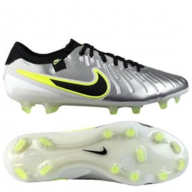 Бутси Nike Tiempo Legend 10 Elite FG Metallic Silver/Black/Volt