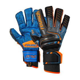 Вратарские перчатки Reusch Attrakt G3 Fusion Ortho-Tec Black/Orange/Blue #grai.com.ua
