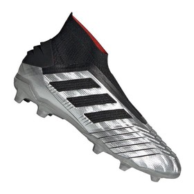 Детские бутсы adidas Predator 19+ FG/AG Silver/Black/Red Детские бутсы adidas Predator 19+ FG/AG Silver/Black/Red