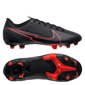 Детские бутсы Nike Mercurial Vapor XIII Academy FG/MG Black/Dark Smoke Grey/Chile Red #grai.com.ua