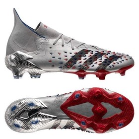 Бутсы Adidas Predator Freak.1 FG/AG Silver Metallic/Core Black/Scarlet #grai.com.ua