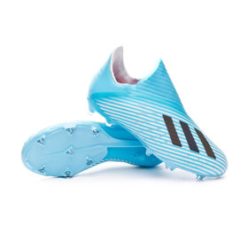 Детские бутсы adidas X 19+ FG/AG Bright Cyan/Black/Pink #grai.com.ua