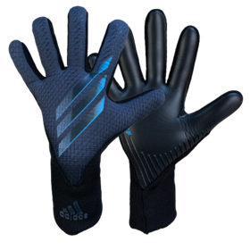 Вратарские перчатки Adidas X Pro Grey Six/Black/Signal Cyan #grai.com.ua