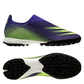 Сороконожки adidas X Ghosted.3 Laceless TF Energy Ink/Signal Green #grai.com.ua