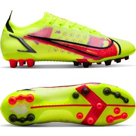 Бутсы Nike Mercurial Vapor 14 Elite AG-PRO Volt/Bright Crimson/Black #grai.com.ua