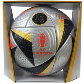 Футбольний м'яч Adidas Fussballliebe Euro 24 Finale PRO Silver Metallic/Gold Metallic/Black/Solar Red