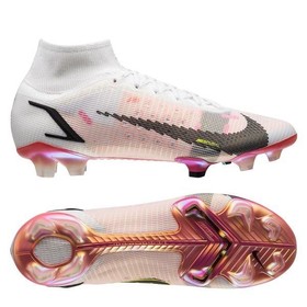 Бутсы Nike Mercurial Superfly 8 Elite FG White/Black/Bright Crimson/Pink #grai.com.ua