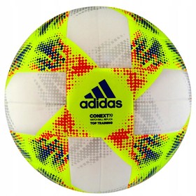Футбольный мяч adidas Conext 19 Top Training White/Yellow #grai.com.ua