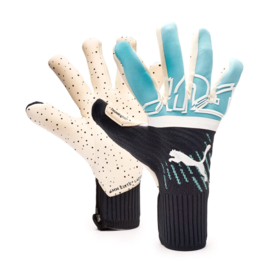 Вратарские перчатки PUMA Future Z Grip 1 Hybrid Green Glare/Elektro Aqua/Puma Black #grai.com.ua