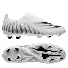 Бутсы adidas X Ghosted.3 Laceless FG Cloud White/Core Black/Silver Metallic #grai.com.ua