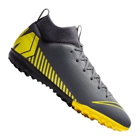 Детские сороконожки Nike Mercurial Superfly VI Academy TF Dark Grey/Yellow #grai.com.ua