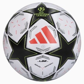 Футбольний м'яч Adidas Champions League 24/25 Legua White/Aurora Black/Platinum Metallic/Team Solar Yellow