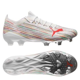 Бутсы PUMA Ultra 1.2 FG/AG PUMA White/Red Blast/Puma Silver #grai.com.ua