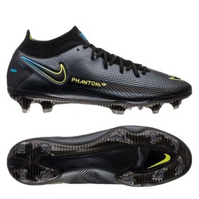 Бутсы Nike Phantom GT Elite DF FG Black/Cyber Yellow/Lite Photo Blue #grai.com.ua