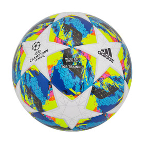 Футбольный мяч adidas UEFA Champions League 19/20 Top Training White/Bright Cyan/Yellow/Shock Pink #grai.com.ua