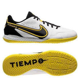 Футзалки Nike Tiempo Legend 9 Pro IN White/Black/Yellow #grai.com.ua
