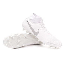 Бутсы Nike Phantom Vision Elite DF FG White/Chrome/Silver #grai.com.ua