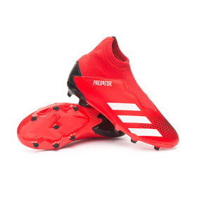 Детские бутсы adidas Predator 20.3 Laceless FG Active Red/White/Black #grai.com.ua